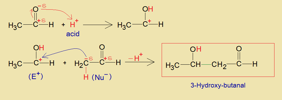 aldol condensation acid catalyzed mechanism